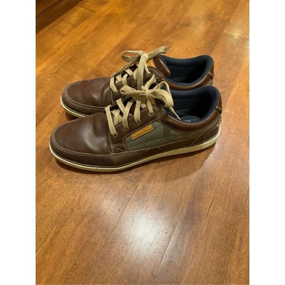 Men’s Skechers classic fit air cooled memory foam leather sneakers - Picture 1 of 5